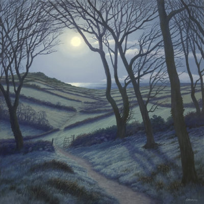 Gallery of Cornwall Paintings: Painting by Sarah Vivian, The Gate to the Moonlit Valley, West Penwith, Cornwall