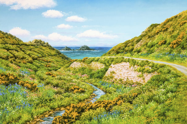 Gallery of Cornwall Paintings: Painting by Sarah Vivian, Cot Valley Springtime, West Penwith, Cornwall