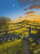 Gallery of Cornwall Paintings: Painting by Sarah Vivian, Earth Magic, Primroses and Celandines, West Penwith, Cornwall