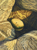 Gallery of Cornwall Paintings: Painting by Sarah Vivian, Cave Creature at Cape Cornwall, West Penwith, Cornwall